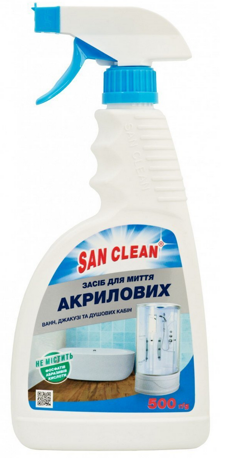 SAN CLEAN Д/АКРИЛОВИХ ВАНН 500г розп N